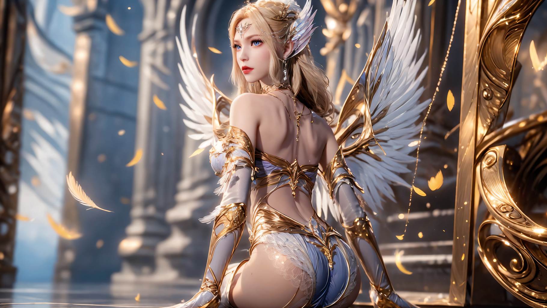 图片[5]-精选AI绘画 759 千仞雪-六翼天使[49P]-草丛看图