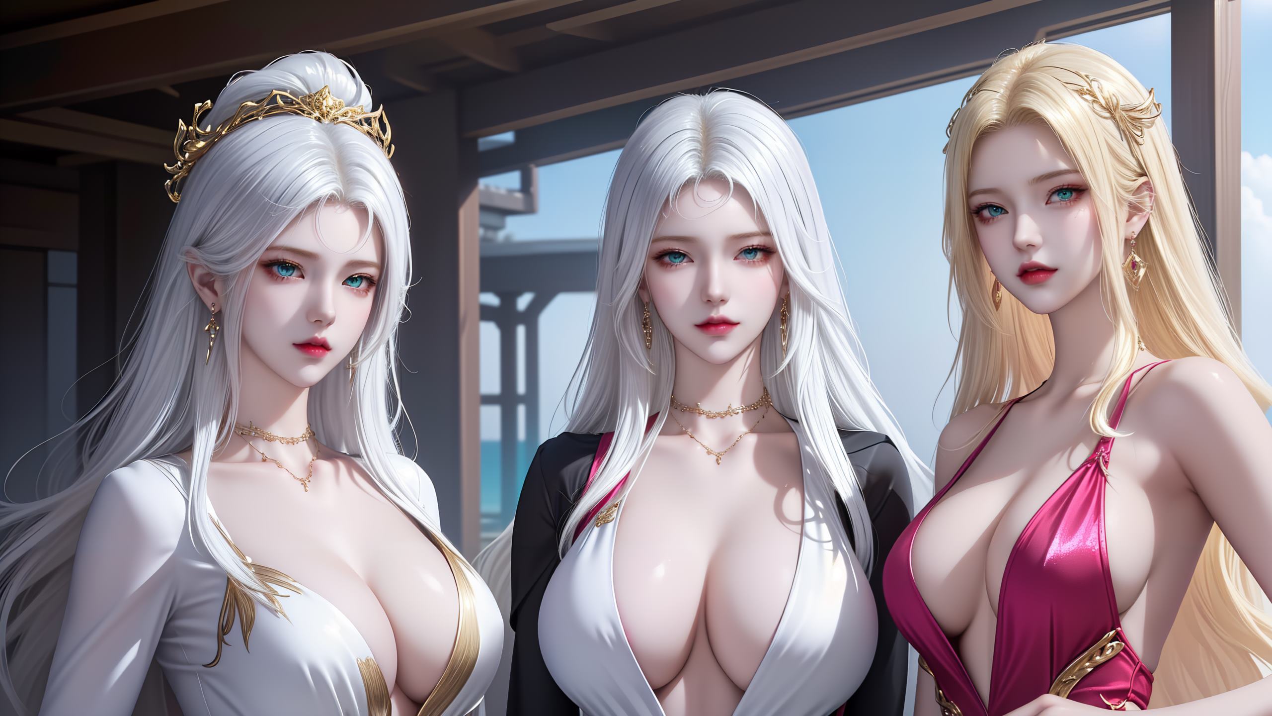 图片[1]-精选AI绘画 255 波塞西姐妹花[30P]-草丛看图