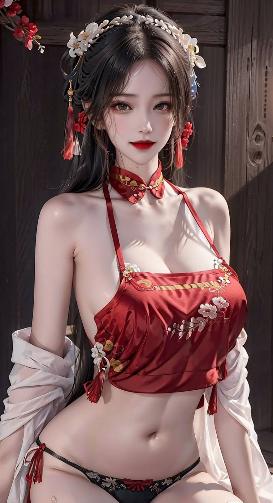 图片[2]-精选AI绘画 106 国风肚兜[50P]-草丛看图