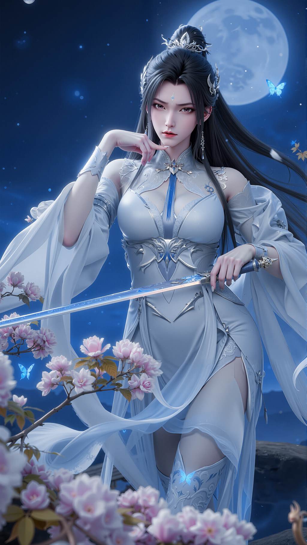 图片[5]-精选AI绘画 818 诛仙-陆雪琪[16P]-草丛看图