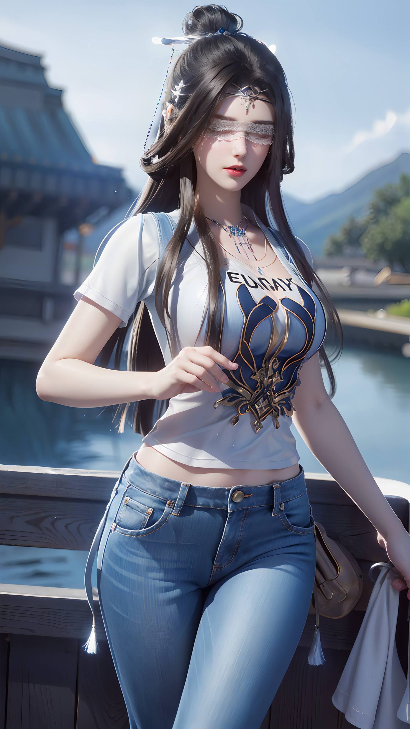 图片[5]-精选AI绘画 086 仙逆-兰若现代牛仔裤[95P]-草丛看图