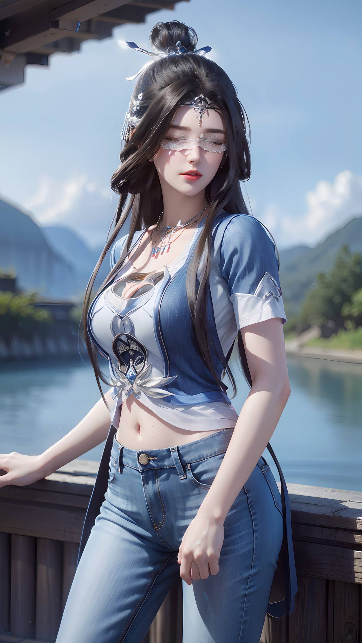 图片[6]-精选AI绘画 086 仙逆-兰若现代牛仔裤[95P]-草丛看图