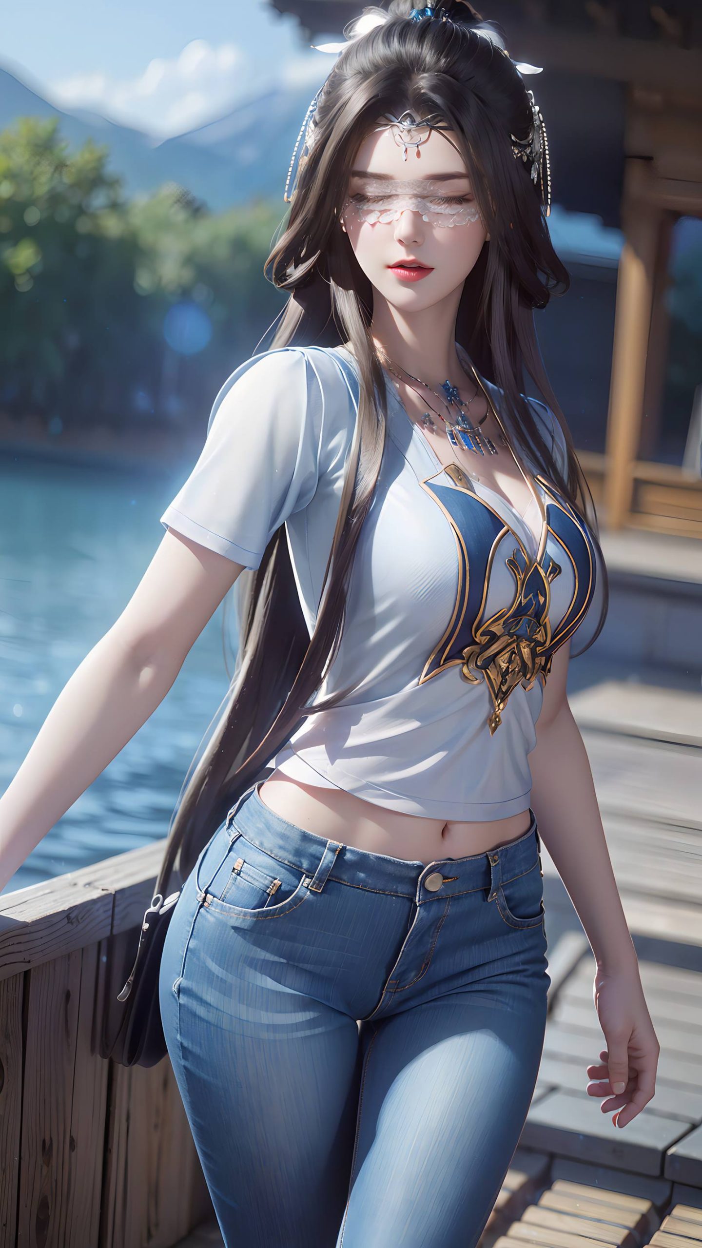 图片[8]-精选AI绘画 086 仙逆-兰若现代牛仔裤[95P]-草丛看图