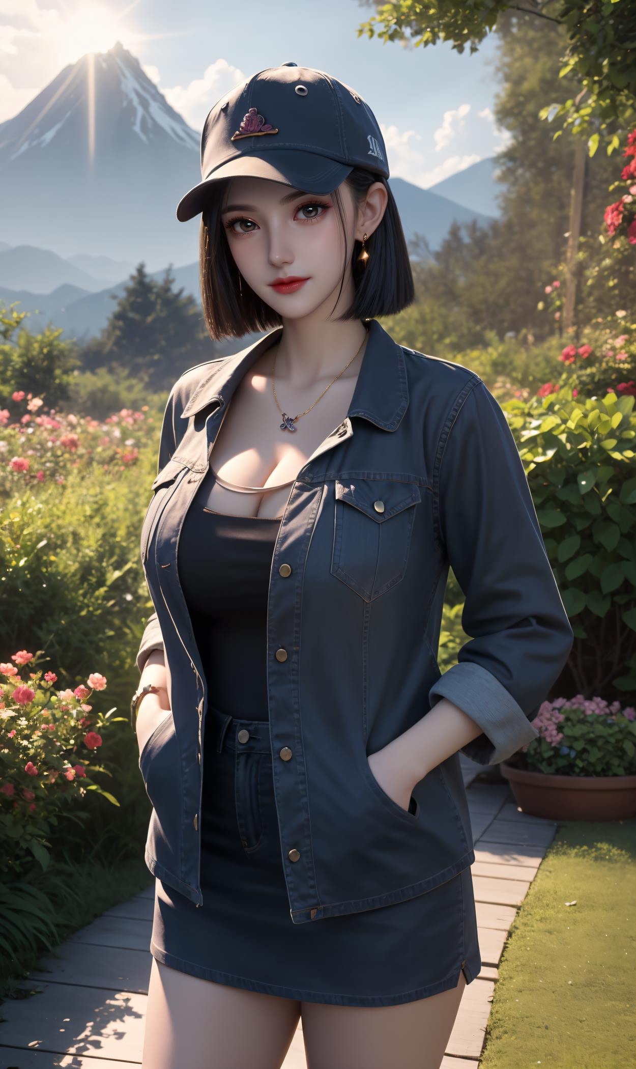 图片[3]-精选AI绘画 591 杨小瑾牛仔裤[70P]-草丛看图