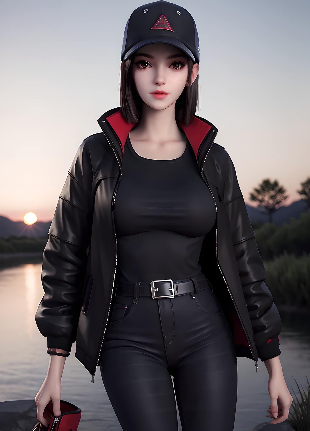 图片[5]-精选AI绘画 591 杨小瑾牛仔裤[70P]-草丛看图