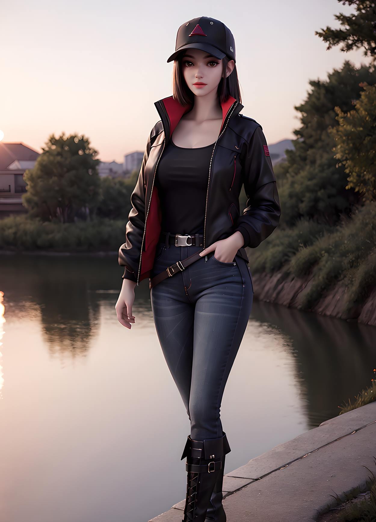 图片[7]-精选AI绘画 591 杨小瑾牛仔裤[70P]-草丛看图