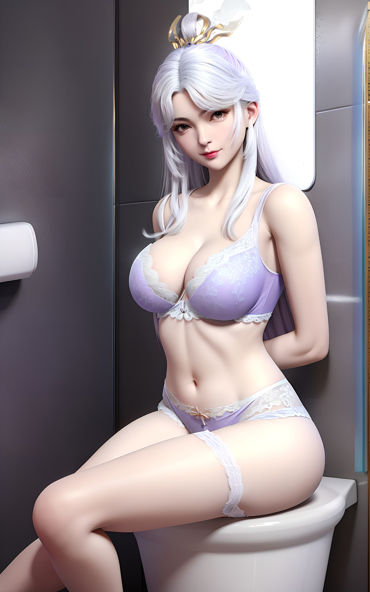 图片[6]-精选AI绘画 400-雪琳[19P]-草丛看图