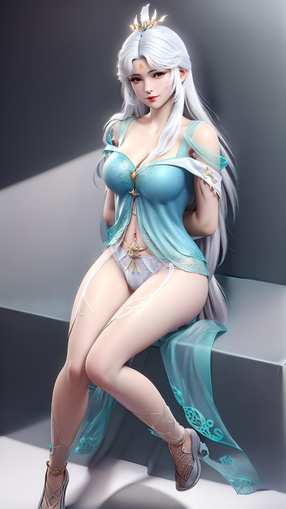 图片[1]-精选AI绘画 400-雪琳[19P]-草丛看图