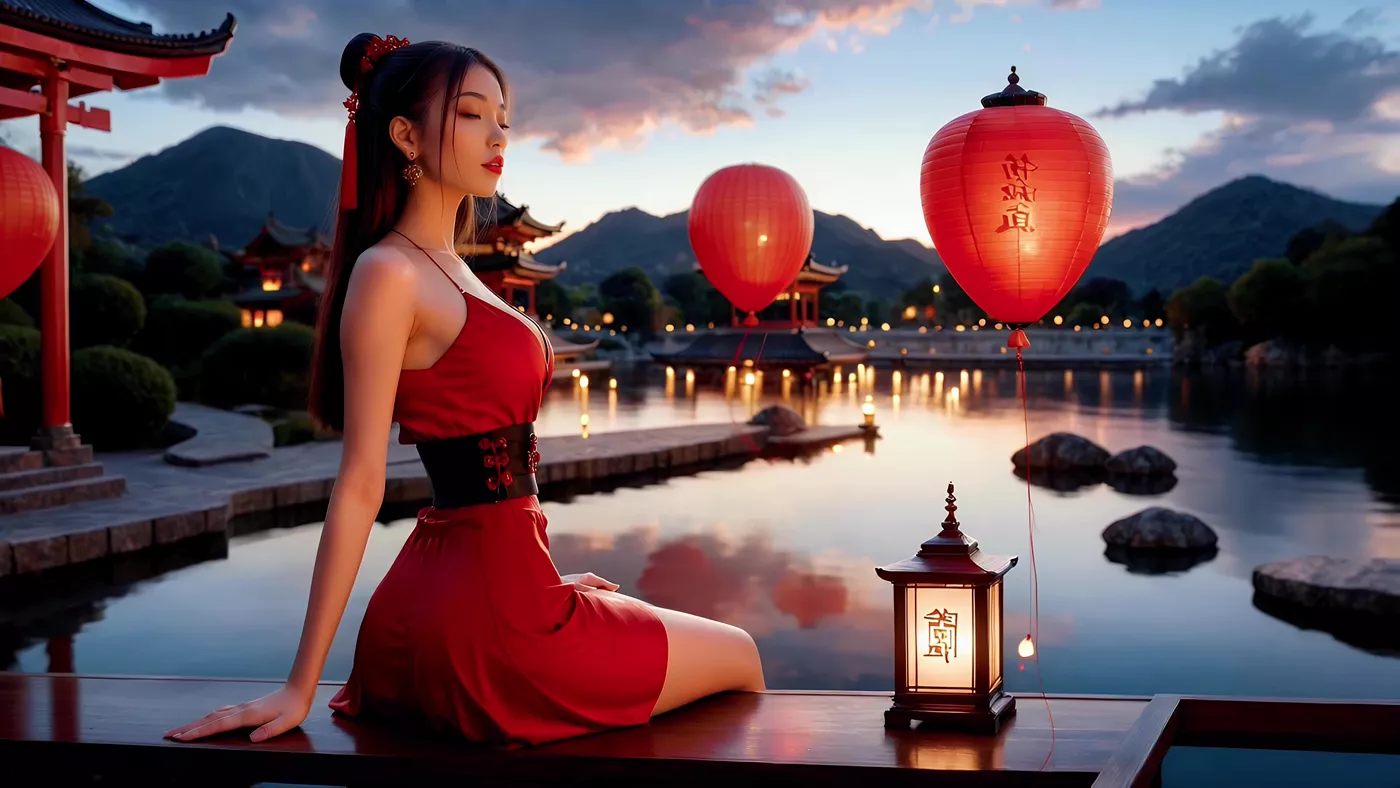 图片[3]-精选AI绘画 464 The Scarlet Geisha_ Passion in Every Step[18P]-草丛看图