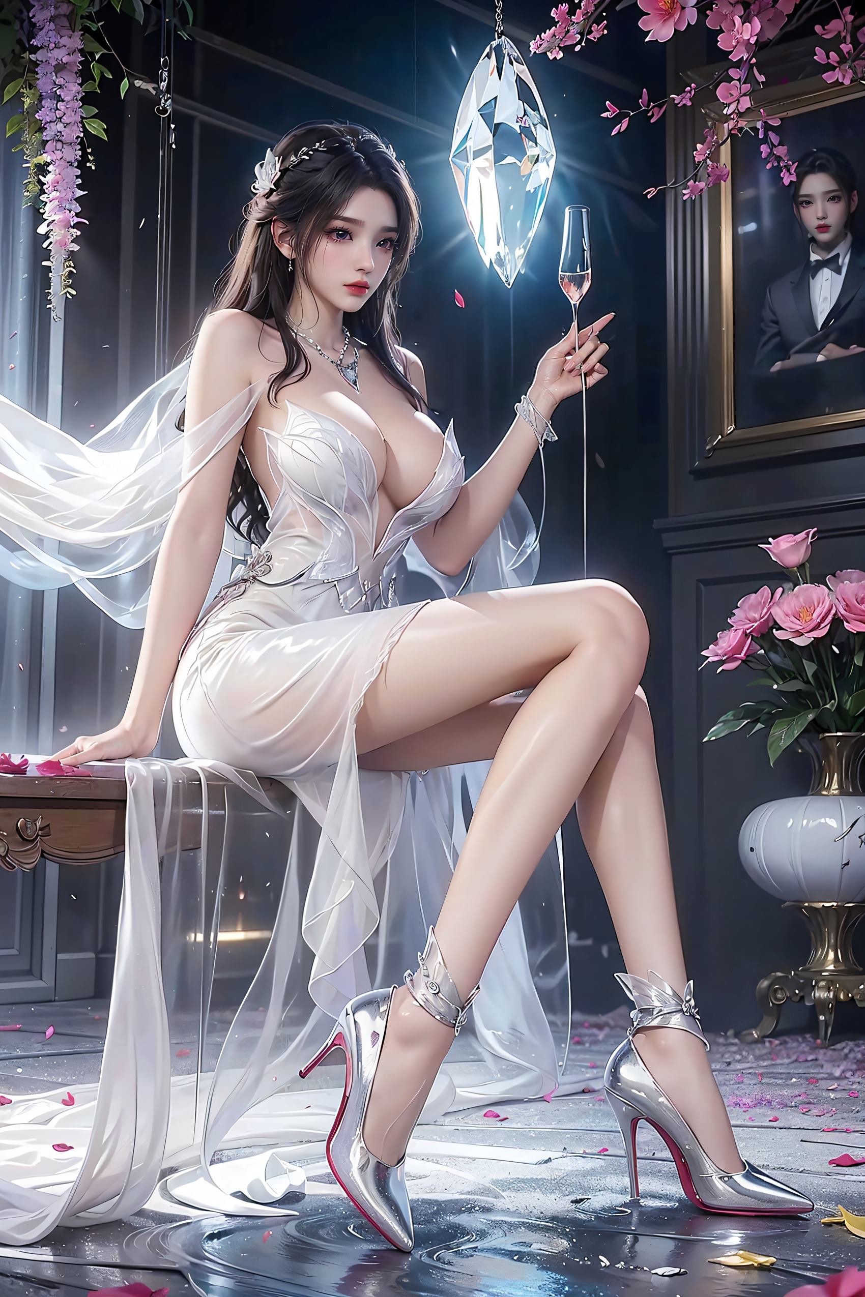 图片[4]-精选[AI绘画]诛仙-陆雪琪 高跟薄纱美腿[10P]-草丛看图