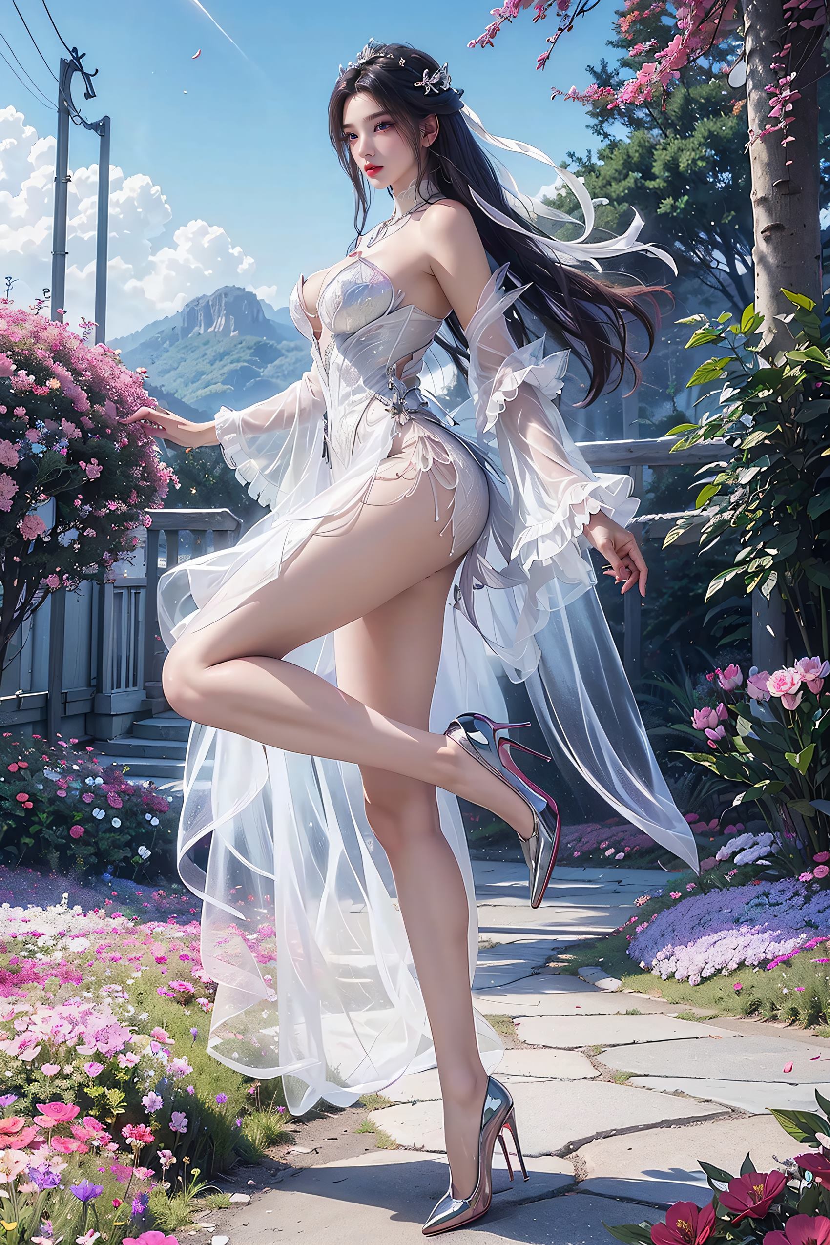 图片[7]-精选[AI绘画]诛仙-陆雪琪 高跟薄纱美腿[10P]-草丛看图