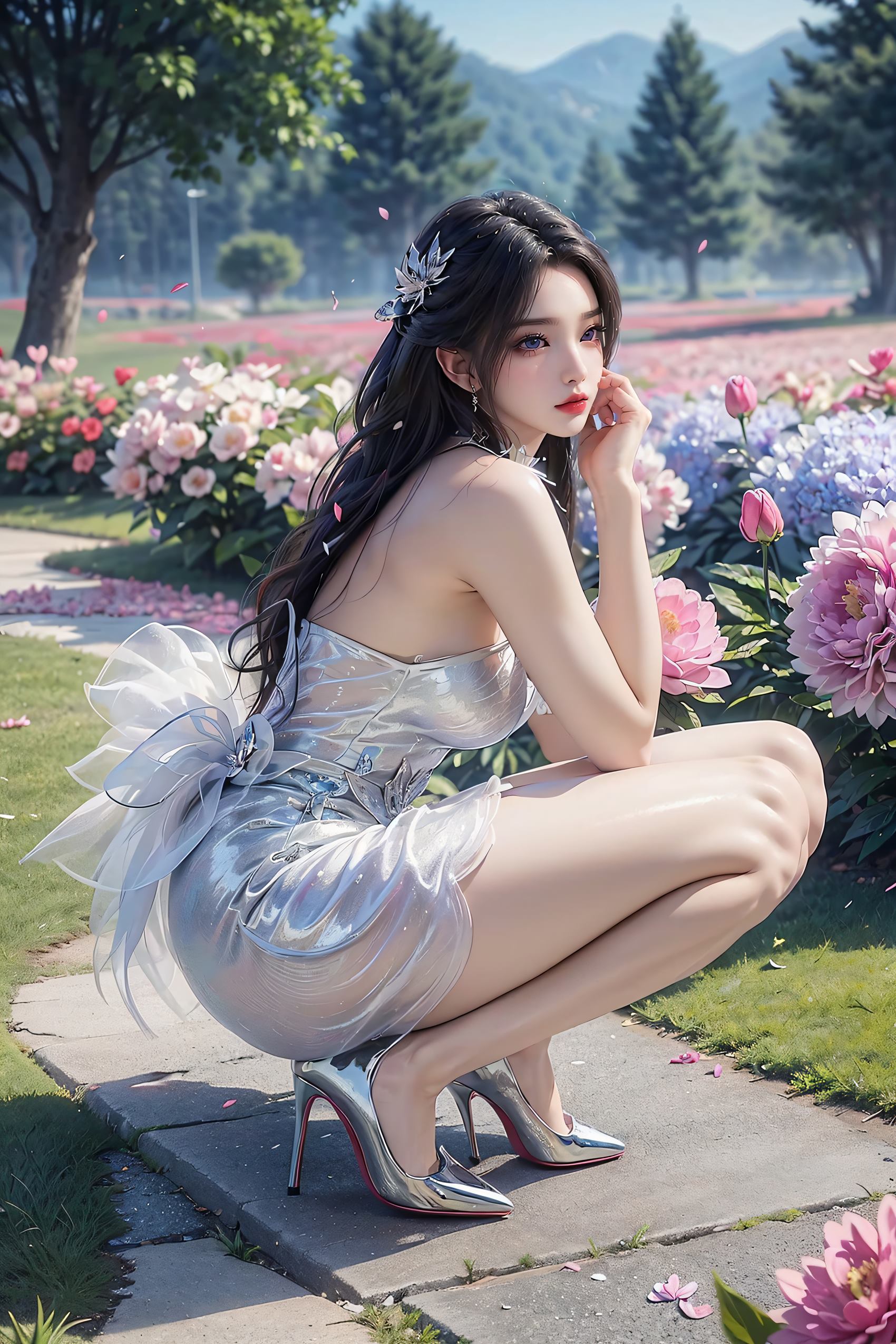 图片[8]-精选[AI绘画]诛仙-陆雪琪 高跟薄纱美腿[10P]-草丛看图