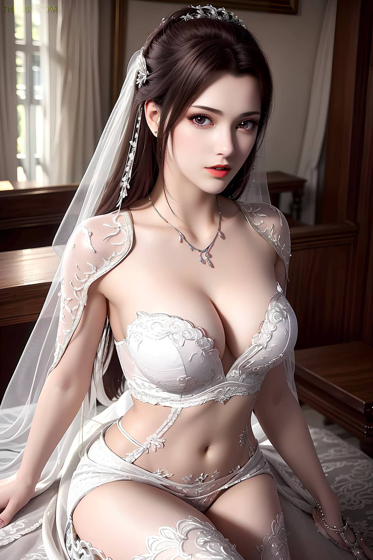 图片[2]-精选AI绘画 490 云韵白色婚纱[34P]-草丛看图