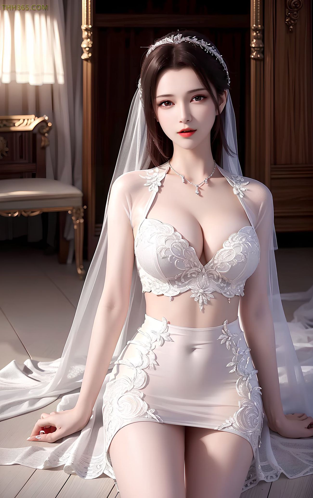 图片[5]-精选AI绘画 490 云韵白色婚纱[34P]-草丛看图