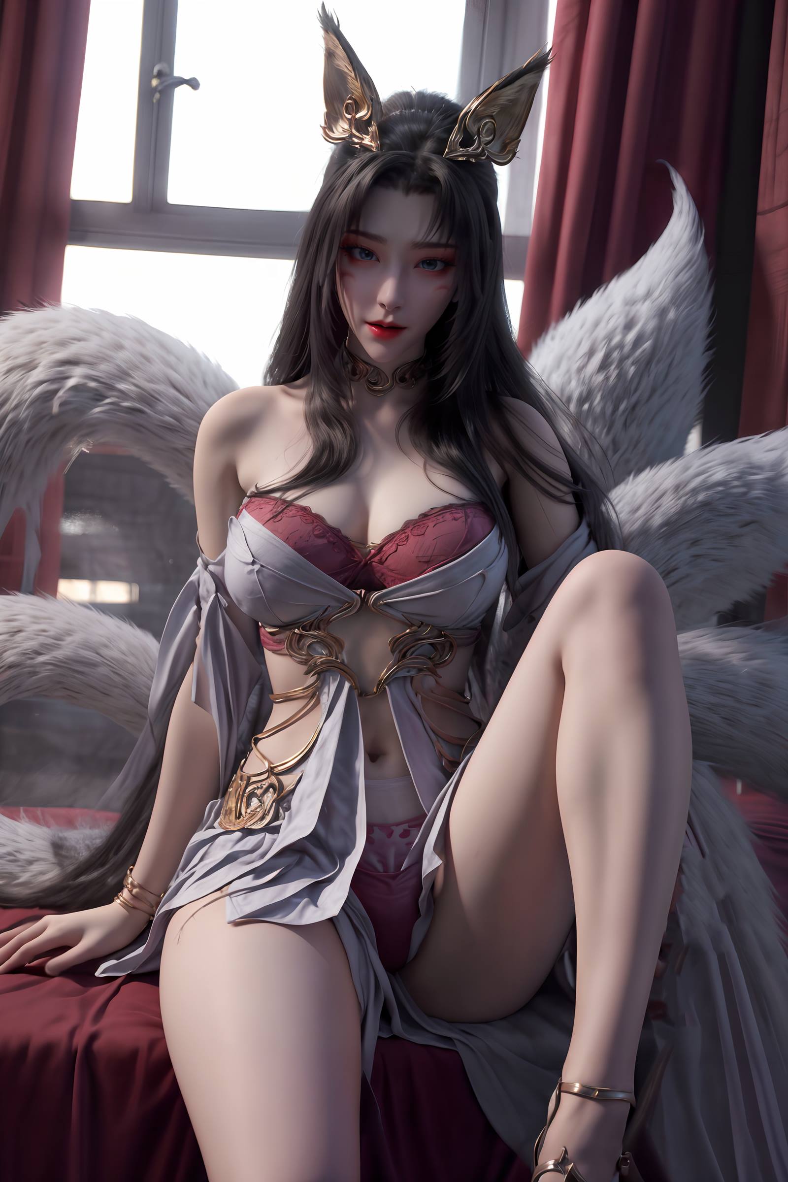 图片[6]-精选AI绘画 163 完美世界-天狐仙子 逼真狐尾[27P]-草丛看图