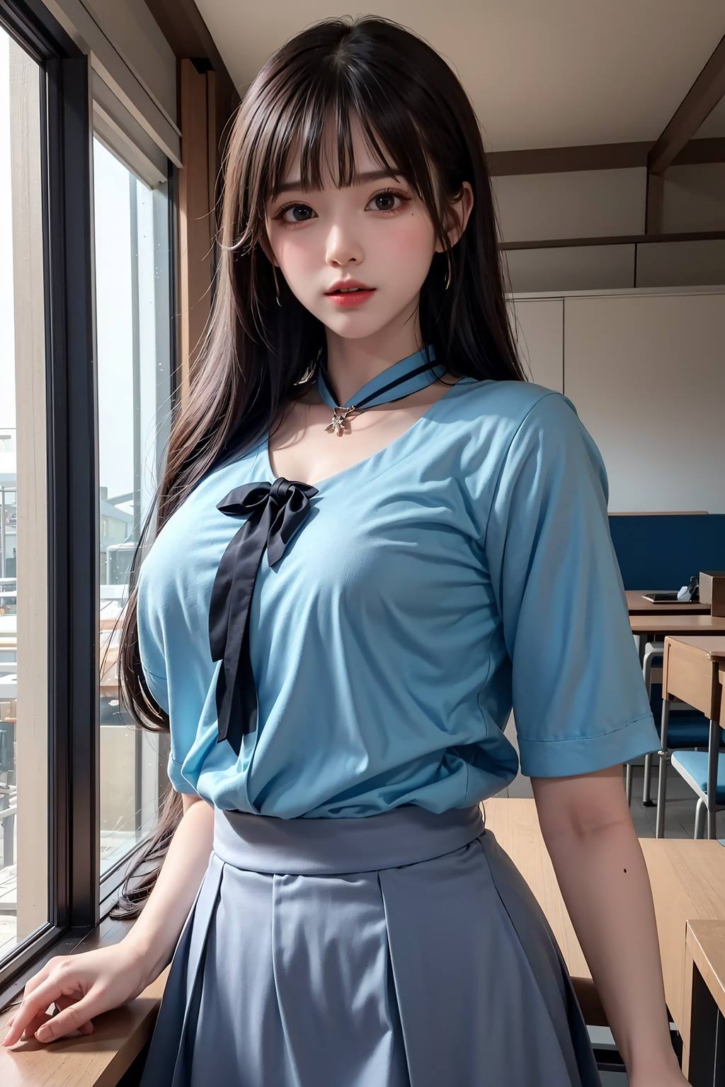 图片[4]-精选AI绘画 746 班花[28P]-草丛看图