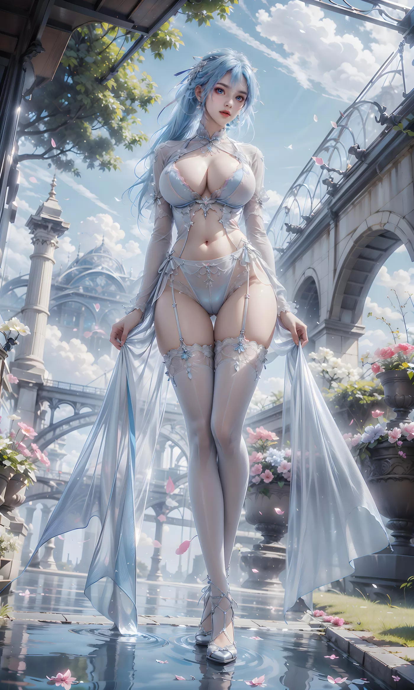 图片[5]-精选AI绘画 475 白丝[38P]-草丛看图