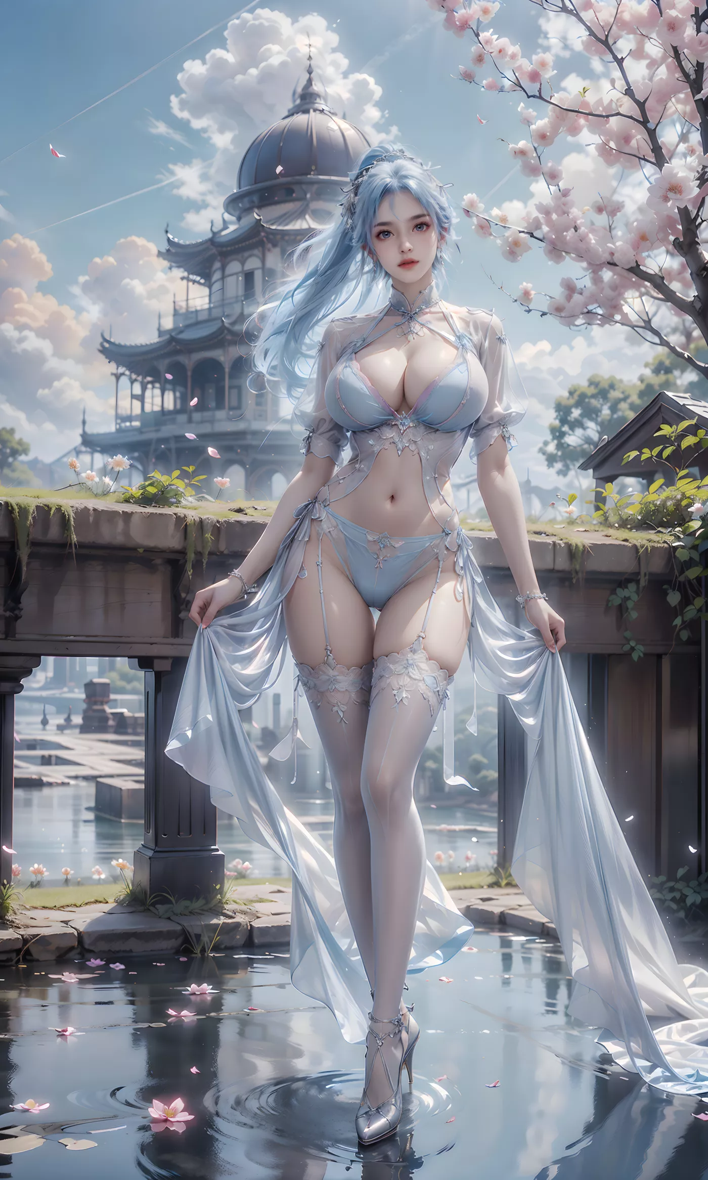 图片[1]-精选AI绘画 475 白丝[38P]-草丛看图