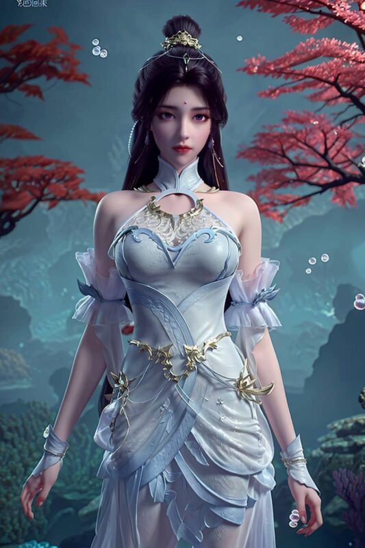 精选AI绘画 165 完美世界-月婵 主身全身版[102P]-草丛看图