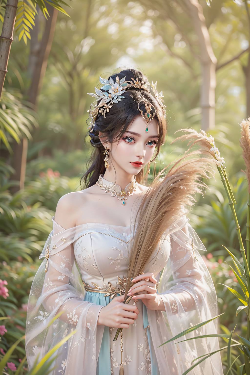 图片[5]-精选AI绘画 742 完美-柳神[19P]-草丛看图