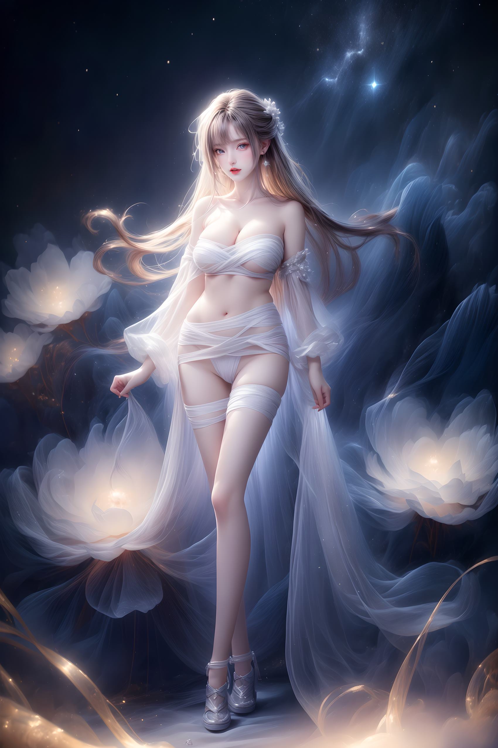 图片[2]-精选AI绘画 314 紫白少女[95P]-草丛看图