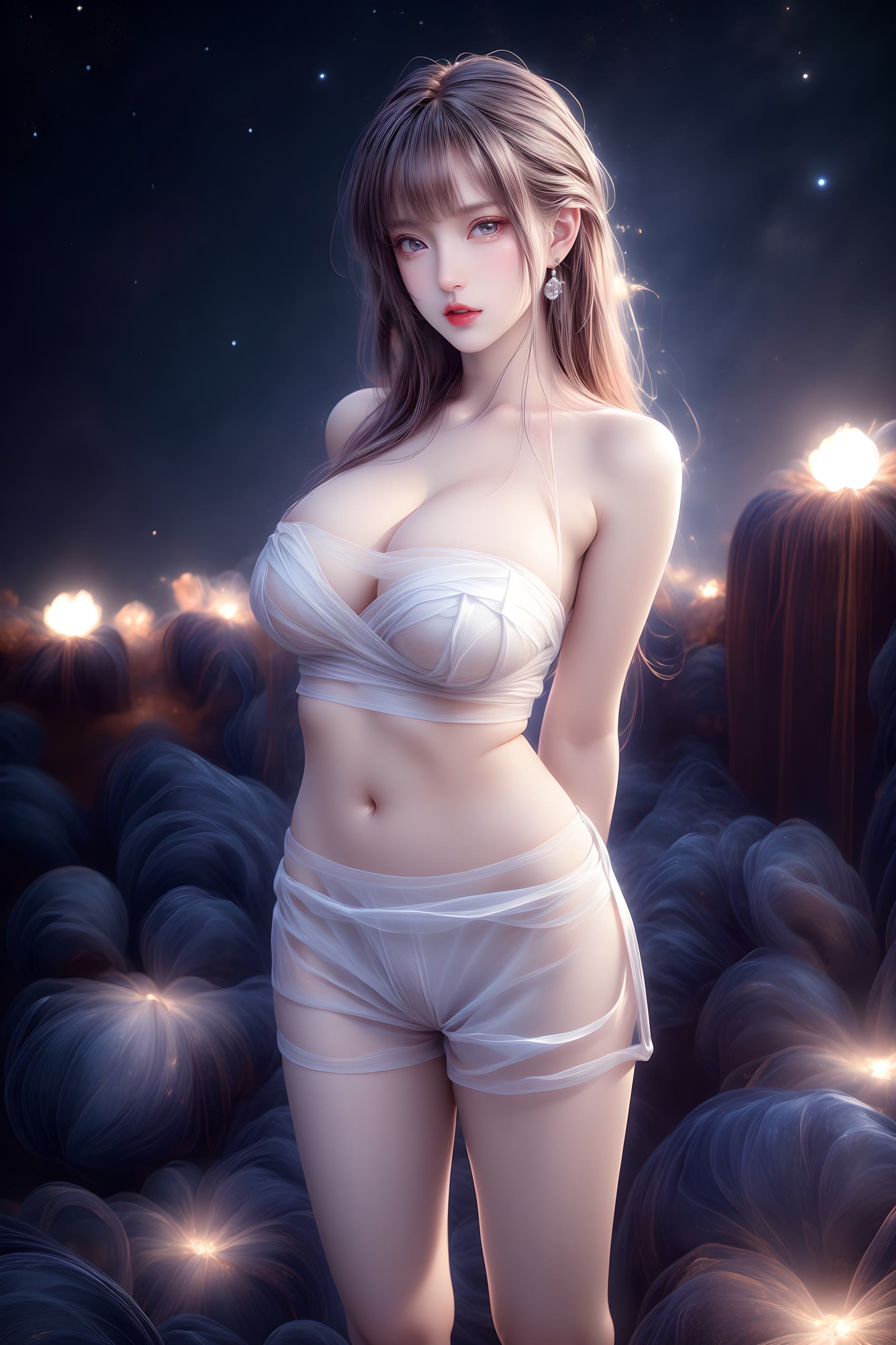 图片[3]-精选AI绘画 314 紫白少女[95P]-草丛看图