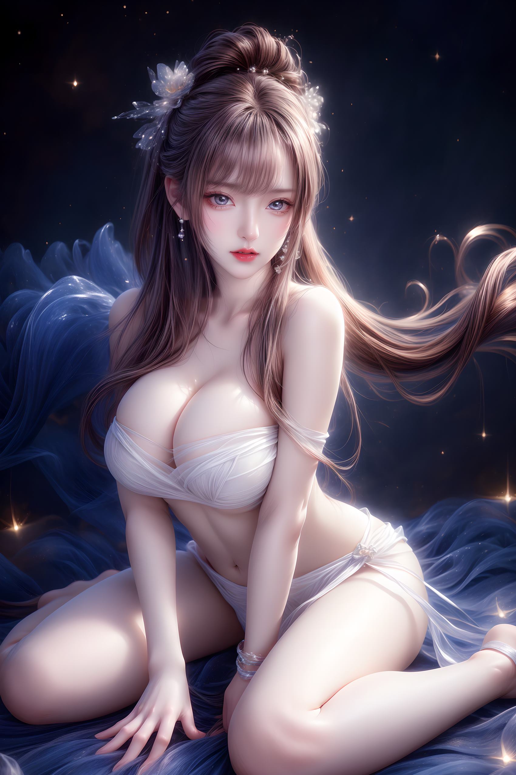 图片[4]-精选AI绘画 314 紫白少女[95P]-草丛看图