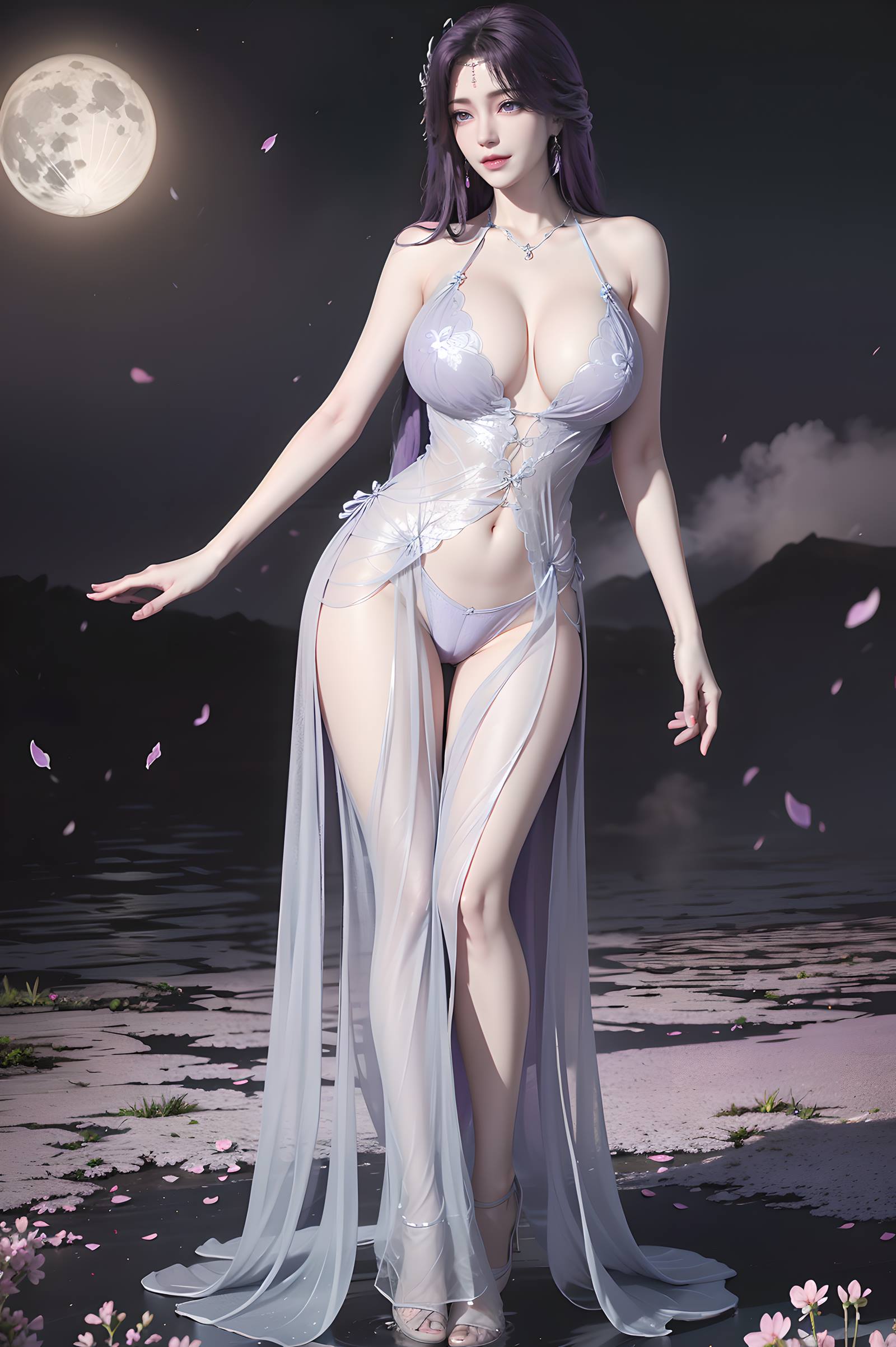 图片[5]-AI绘画 国漫完美世界 068 云曦薄纱写真[49P]-草丛看图