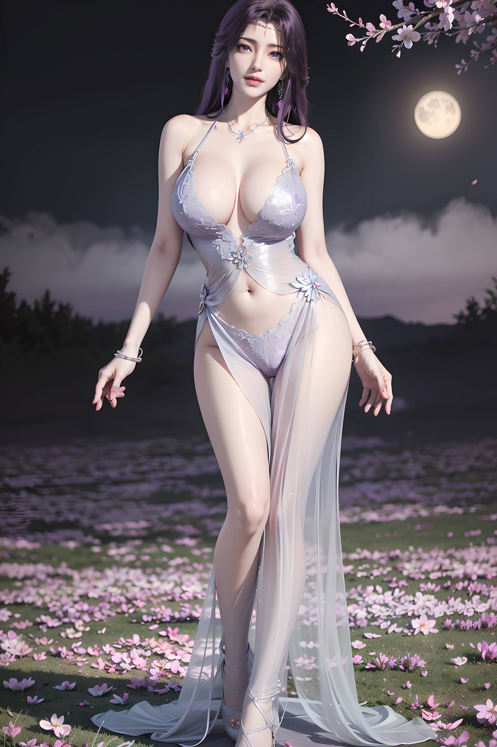 图片[6]-AI绘画 国漫完美世界 068 云曦薄纱写真[49P]-草丛看图