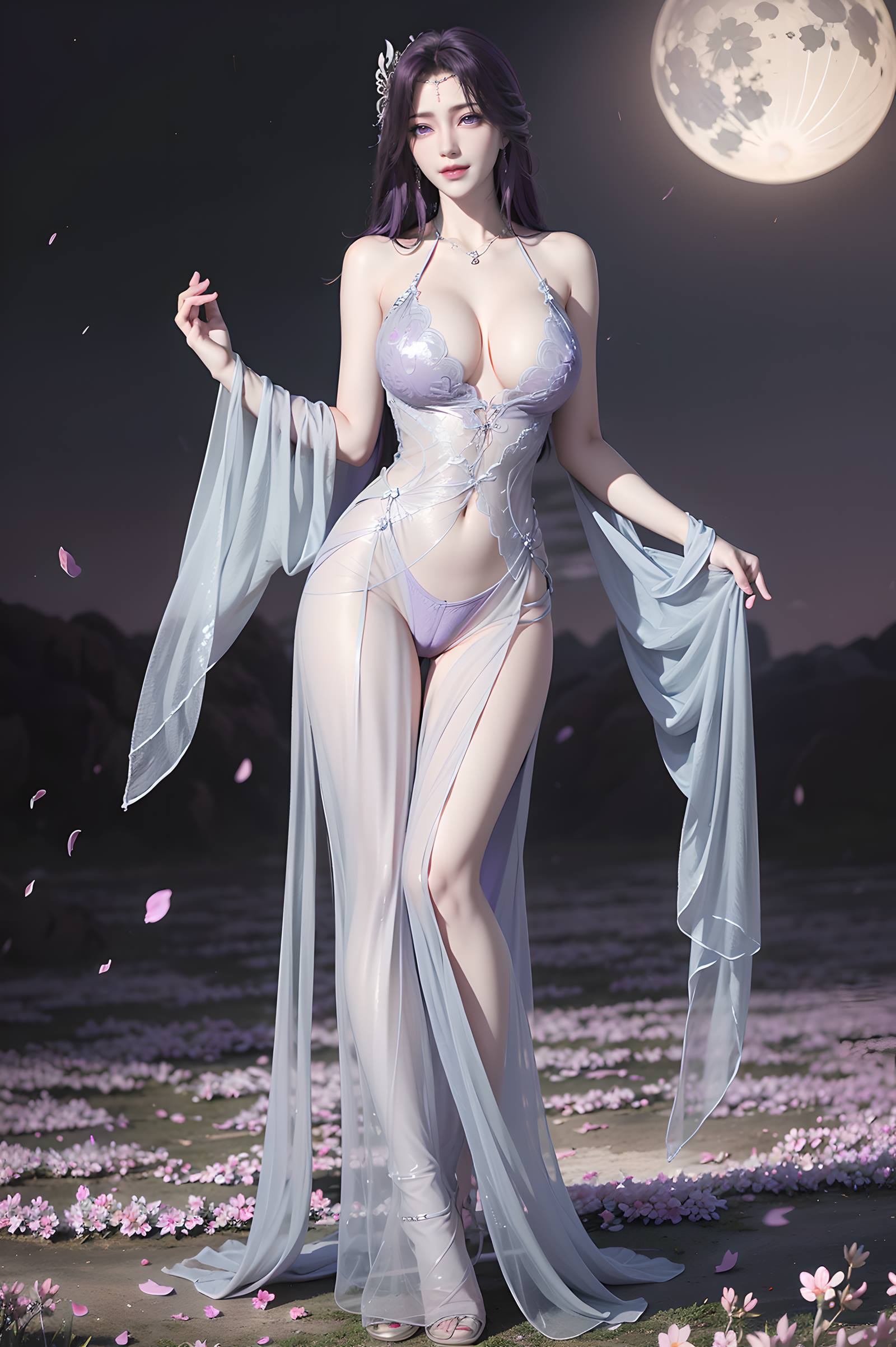 图片[8]-AI绘画 国漫完美世界 068 云曦薄纱写真[49P]-草丛看图