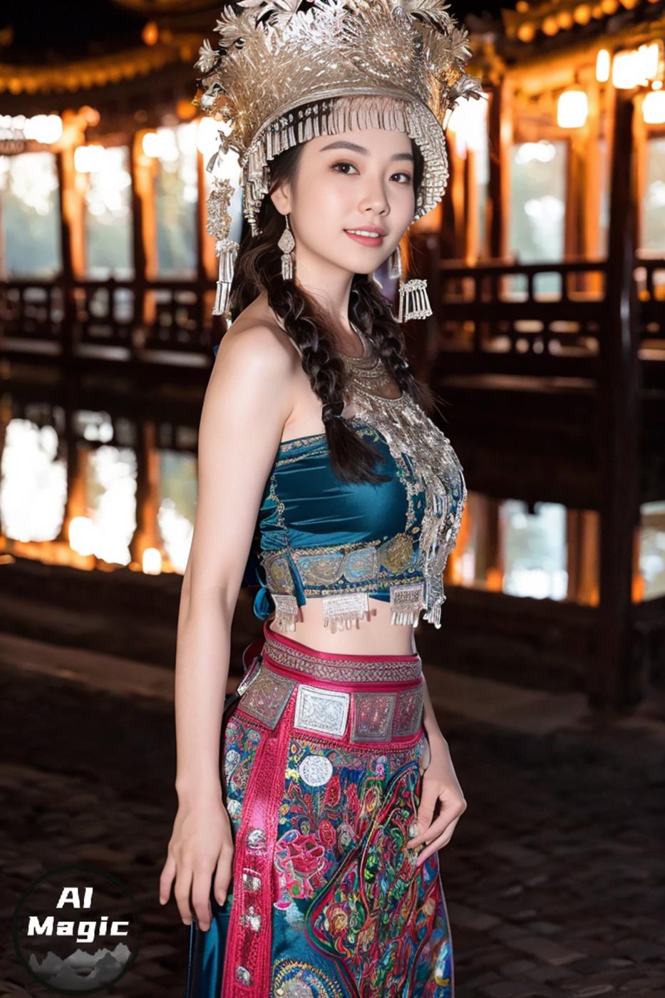 图片[6]-精选[AI绘画] 036 民族装的漂亮魔法秀[65P]-草丛看图