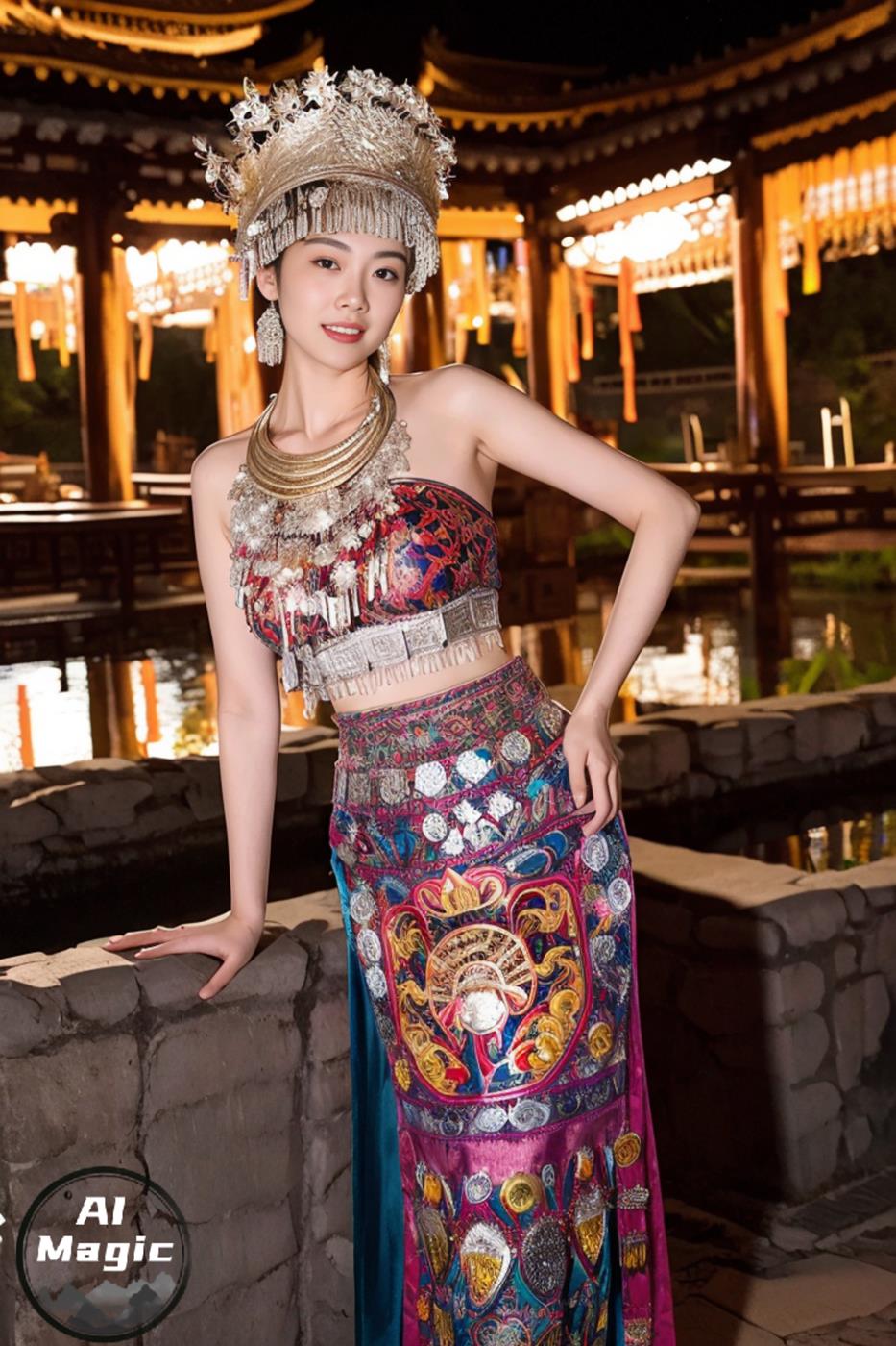 图片[8]-精选[AI绘画] 036 民族装的漂亮魔法秀[65P]-草丛看图