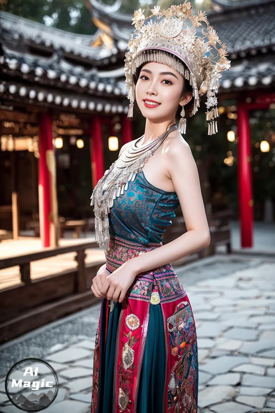 图片[1]-精选[AI绘画] 036 民族装的漂亮魔法秀[65P]-草丛看图