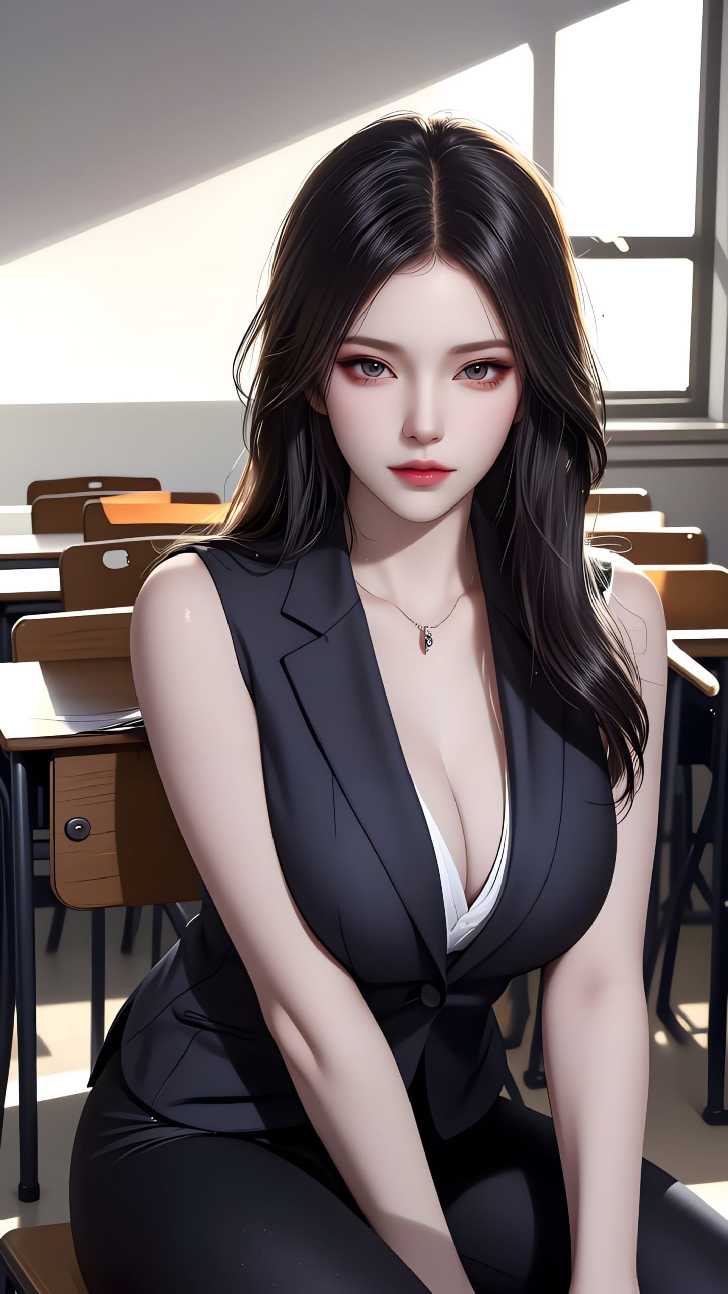 图片[3]-精选AI绘画 226 美女教师[24P]-草丛看图