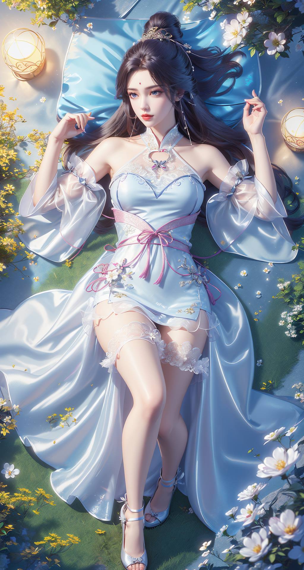 图片[1]-精选AI绘画 743 完美-清漪[26P]-草丛看图