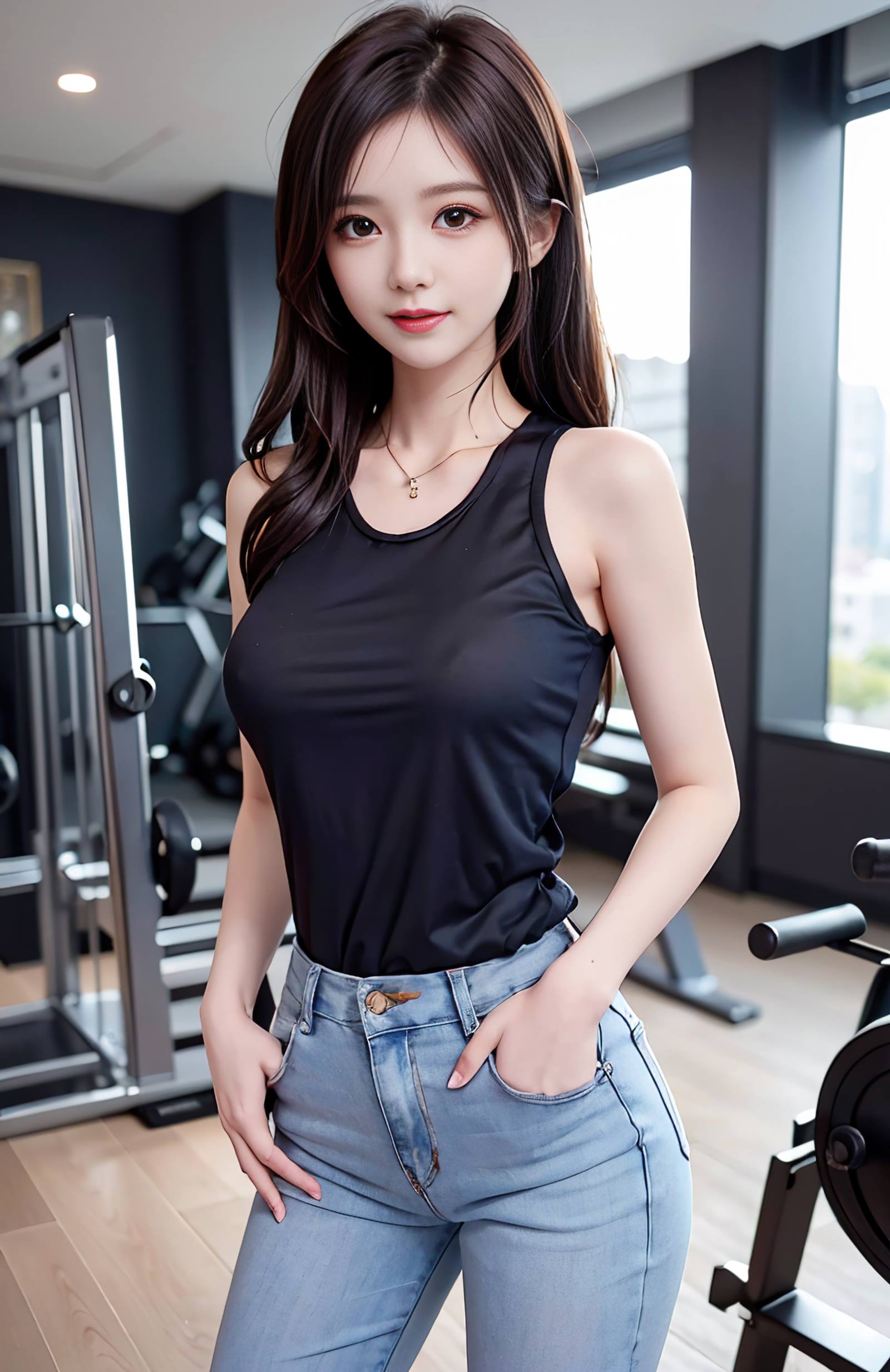 图片[1]-精选AI绘画 067 热爱健身的小解解有喜欢的吗 [40P]-草丛看图