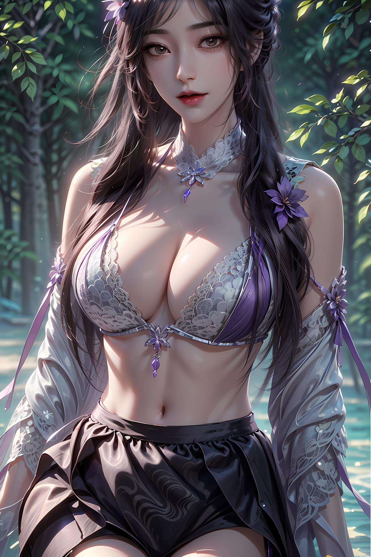 图片[5]-精选AI绘画 651 完美-云曦[40P]-草丛看图