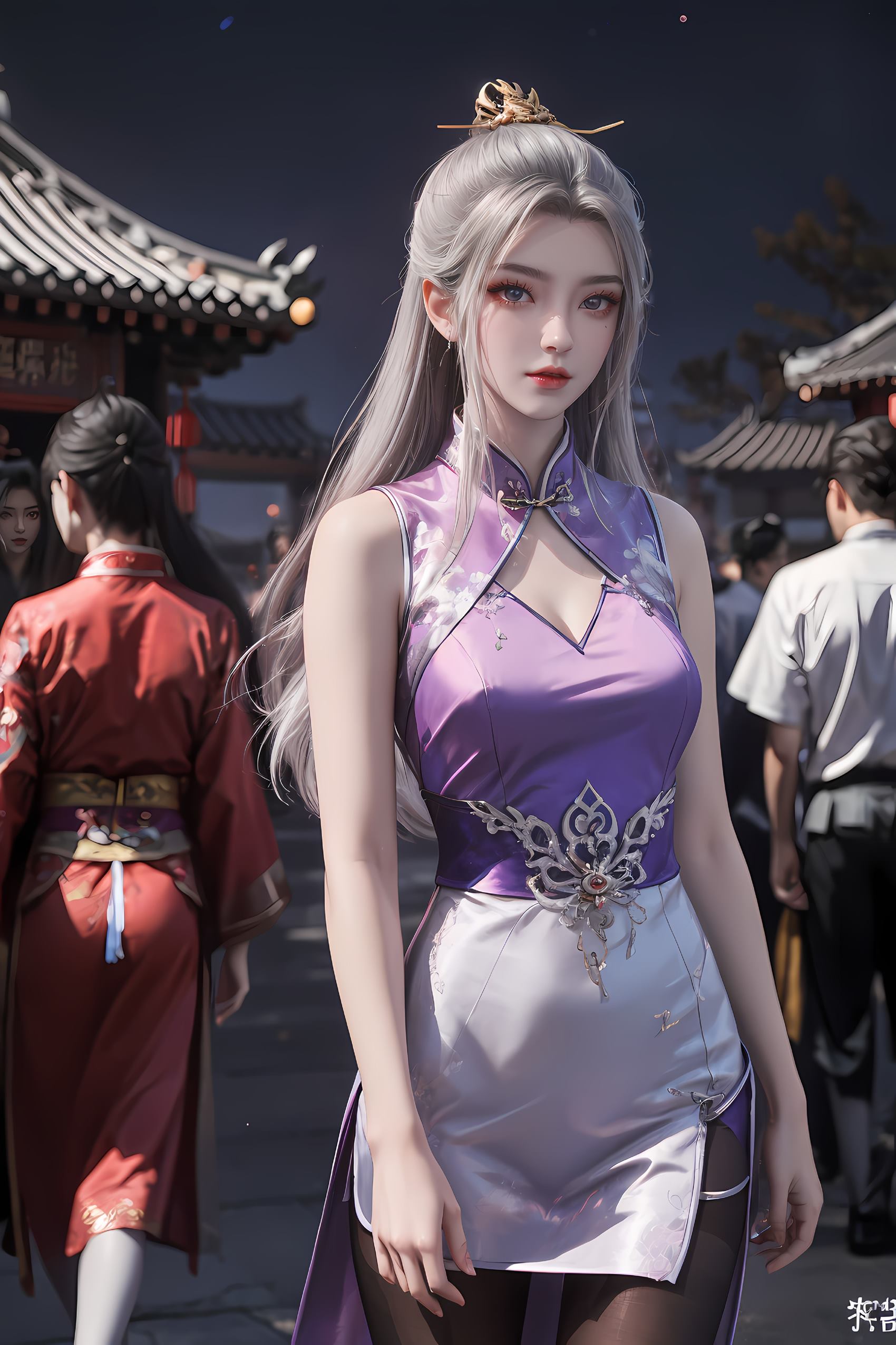 图片[2]-精选AI绘画 208 仙逆-柳眉旗袍[53P]-草丛看图