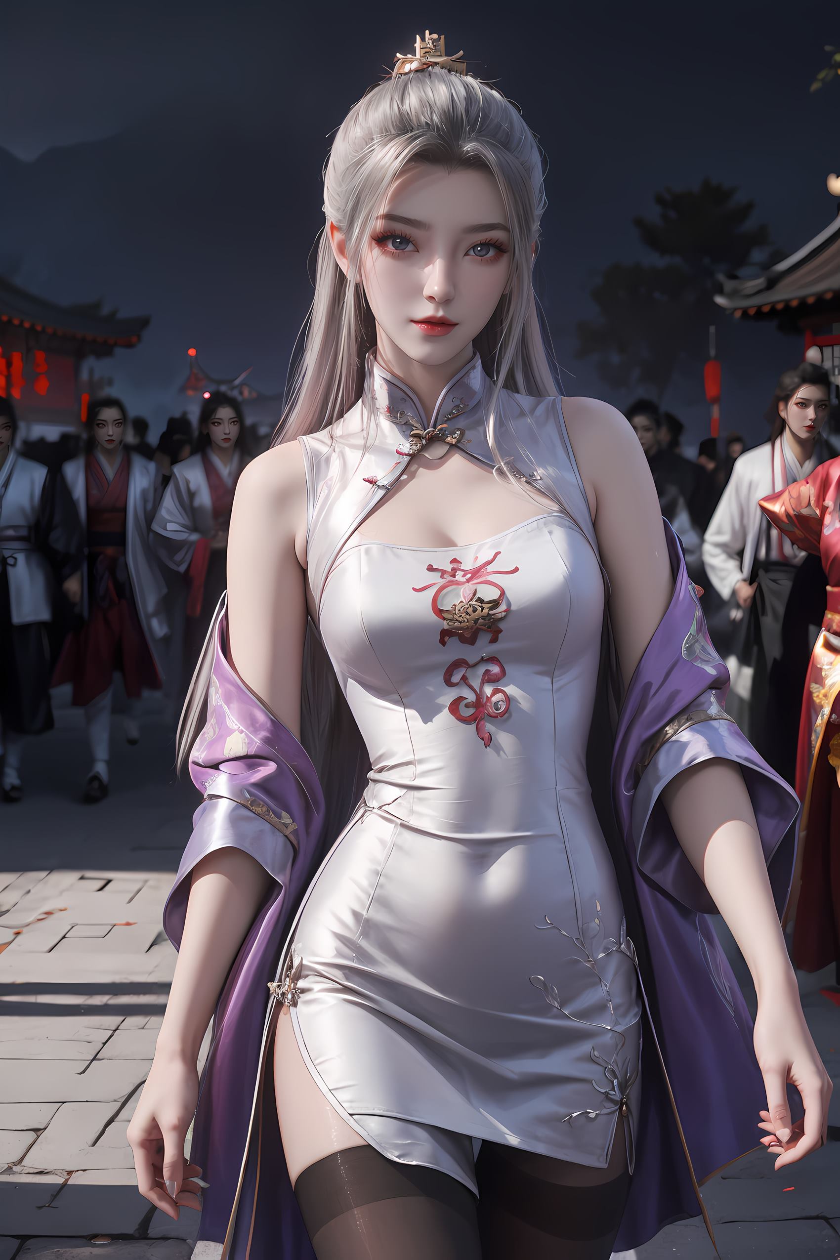 图片[6]-精选AI绘画 208 仙逆-柳眉旗袍[53P]-草丛看图