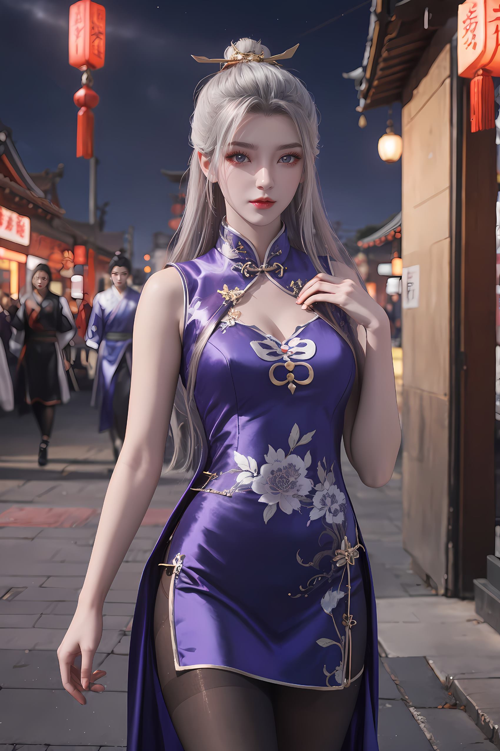 图片[8]-精选AI绘画 208 仙逆-柳眉旗袍[53P]-草丛看图