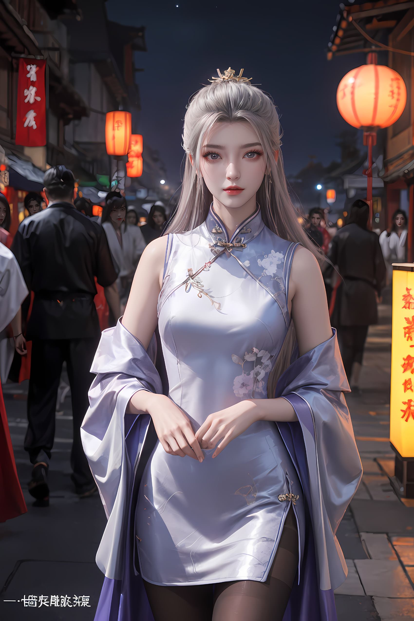 图片[1]-精选AI绘画 208 仙逆-柳眉旗袍[53P]-草丛看图