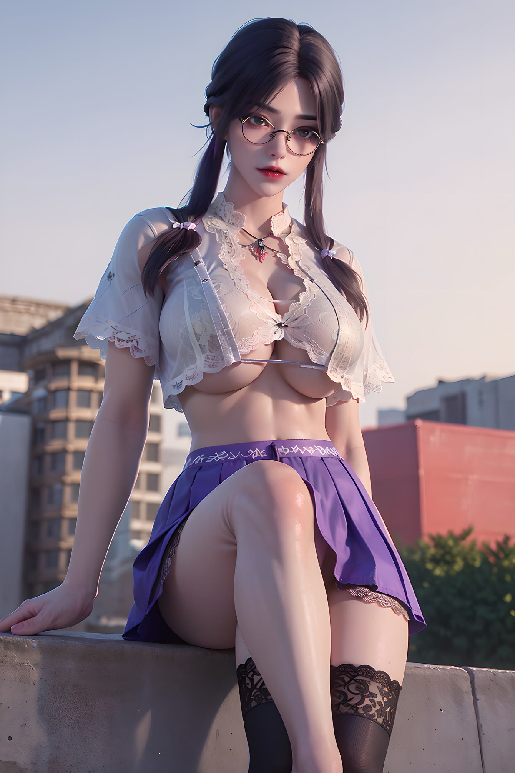 图片[7]-精选AI绘画 312 云曦眼镜妹[116P]-草丛看图