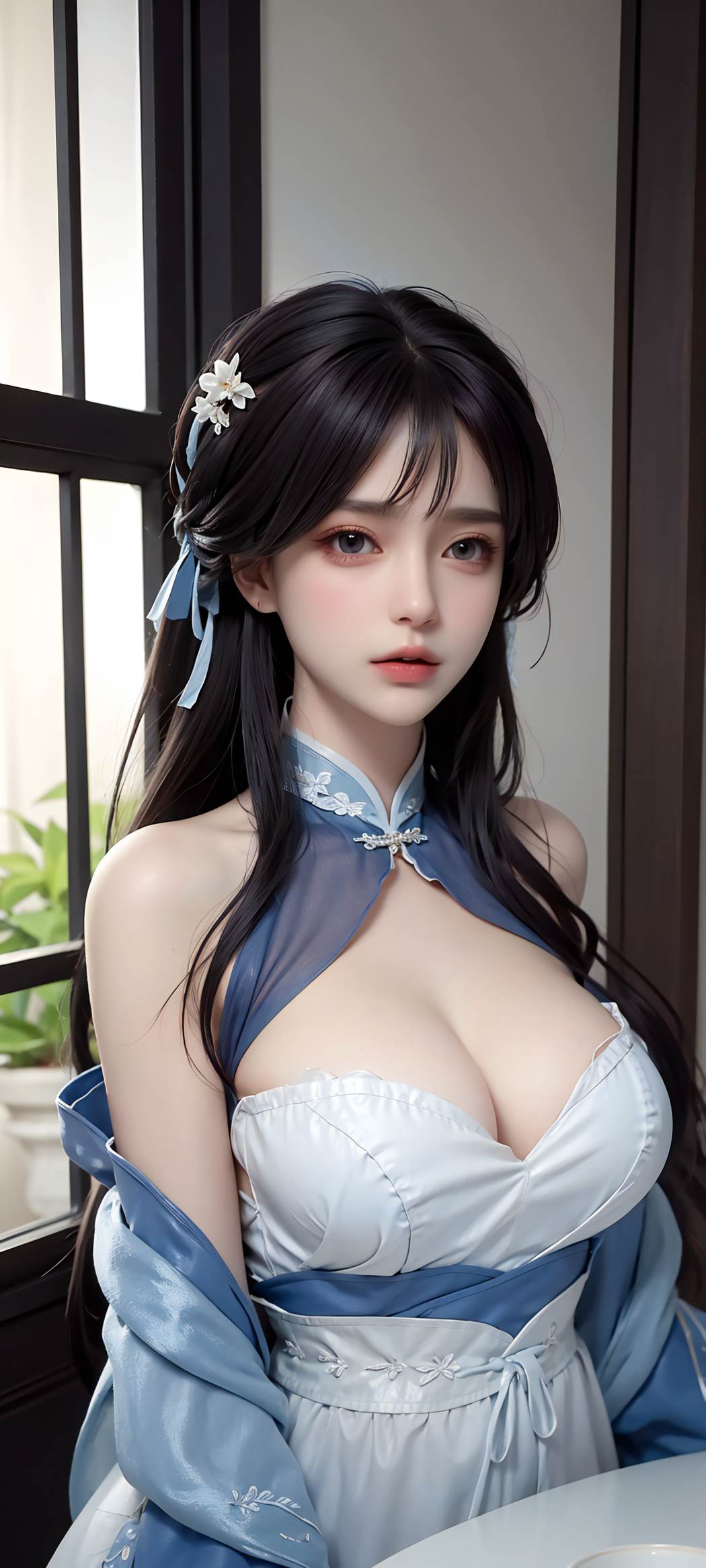 图片[5]-精选AI绘画 732 蓝色裙摆[56P]-草丛看图