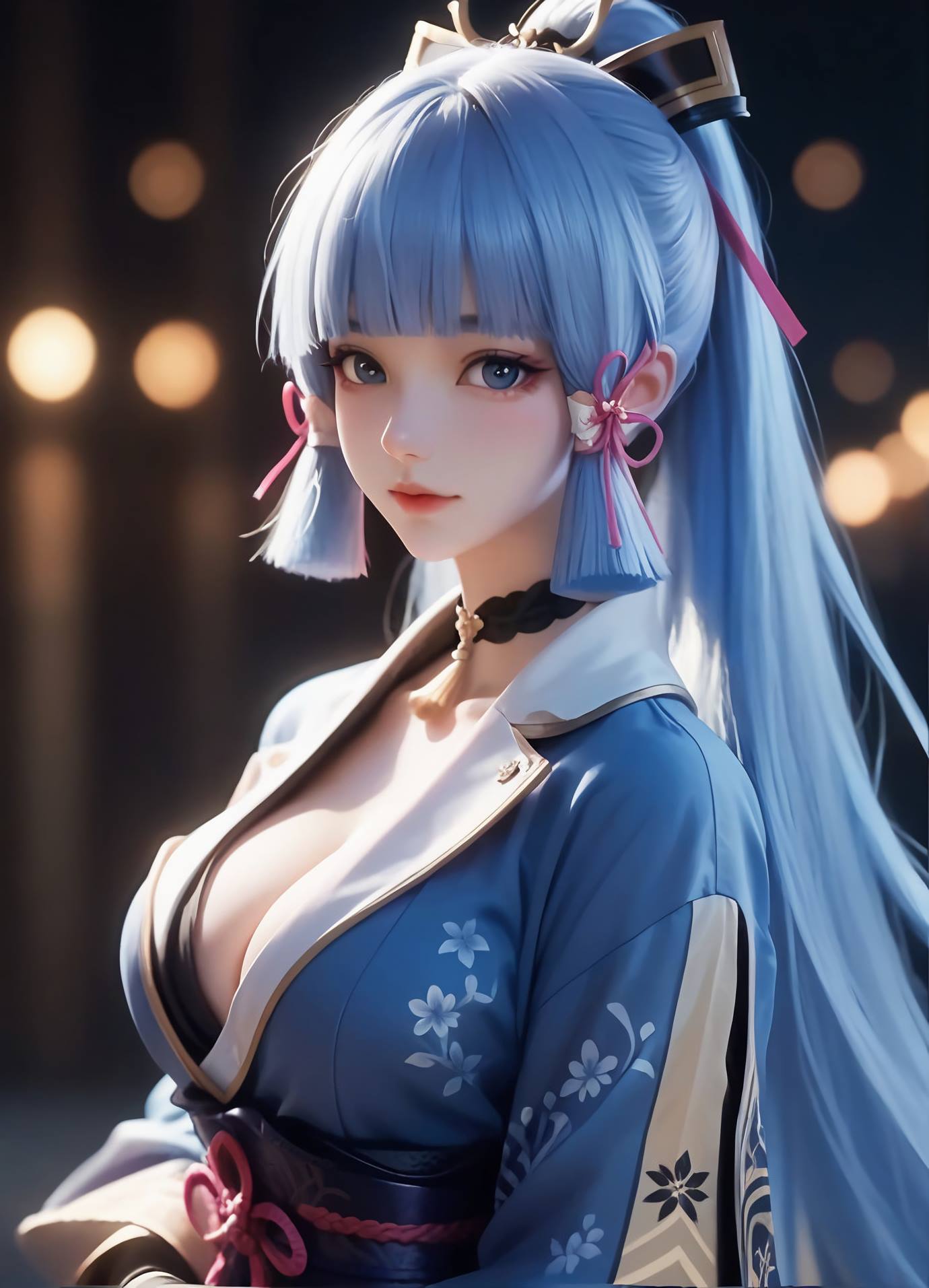 图片[1]-精选AI绘画 539 神里绫华[32P]-草丛看图