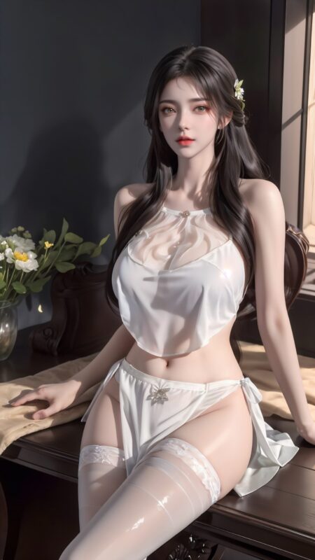 精选AI绘画 232 完美-云曦肚兜[148P]-草丛看图