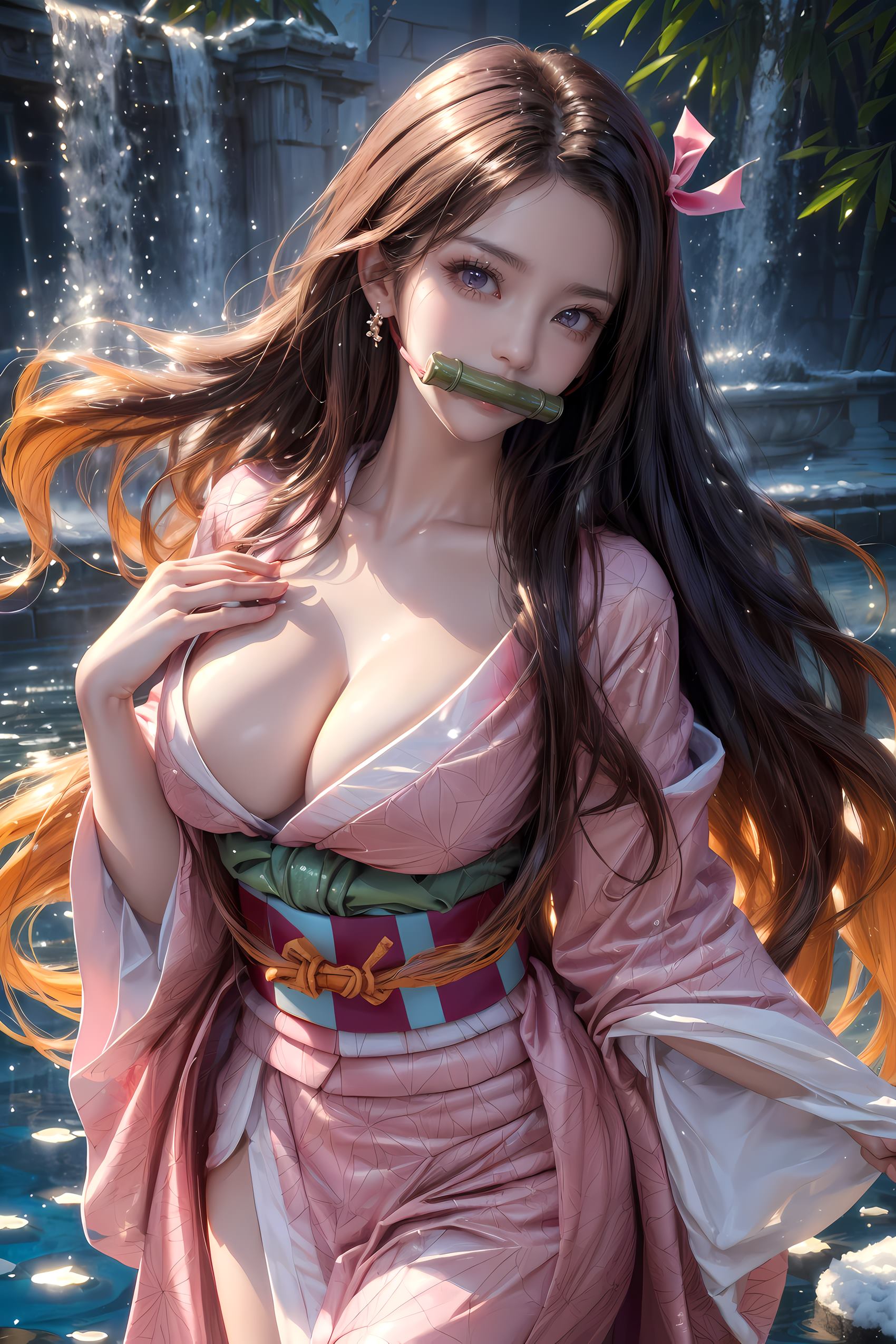 图片[2]-精选AI绘画 183 鬼灭之刃-祢豆子[28P]-草丛看图