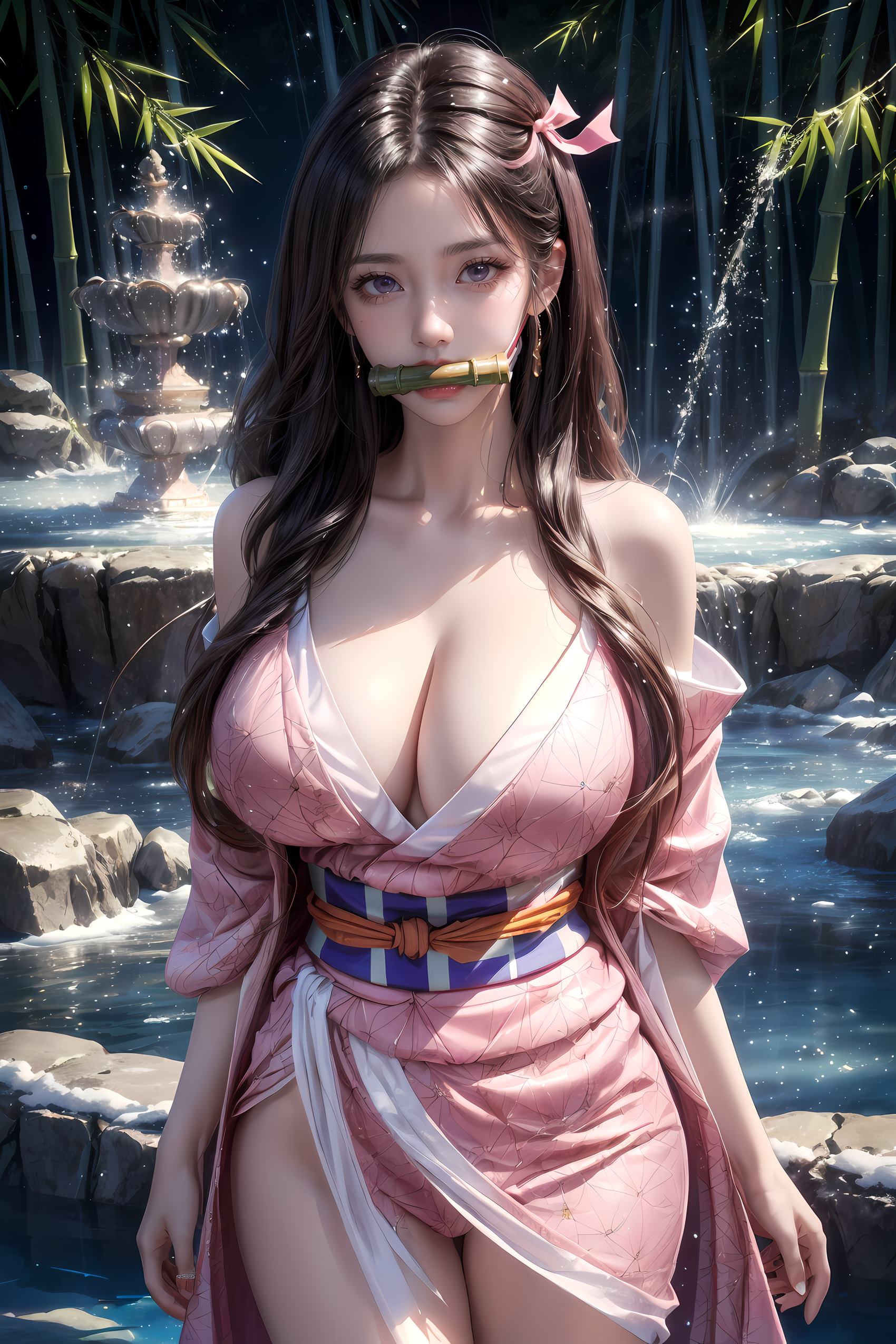 图片[6]-精选AI绘画 183 鬼灭之刃-祢豆子[28P]-草丛看图