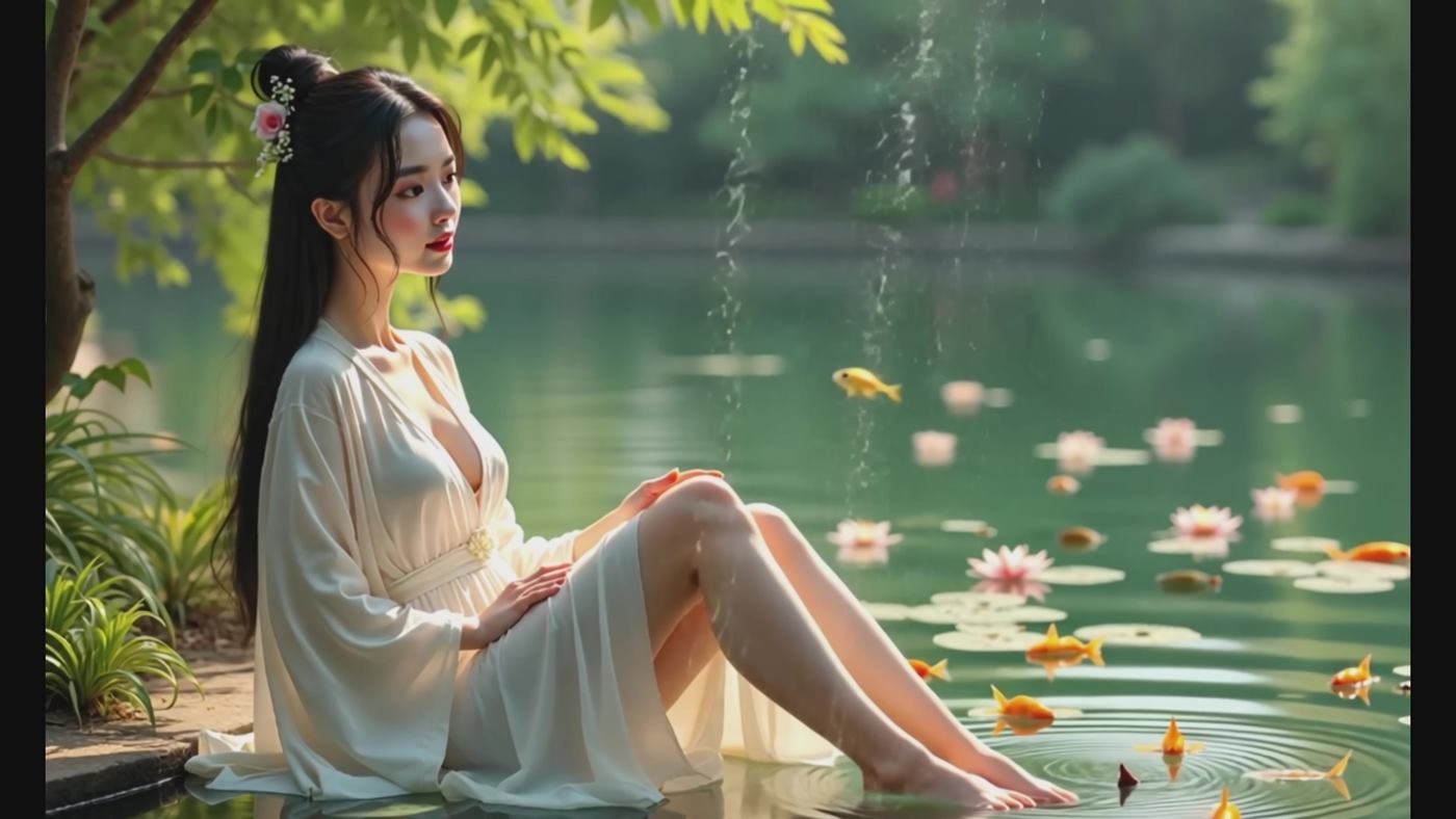 图片[5]-精选[AI Video]Golden Petals _ Eastern Beauty (AI Creation, 4k Version, No Ads)[20P]-草丛看图