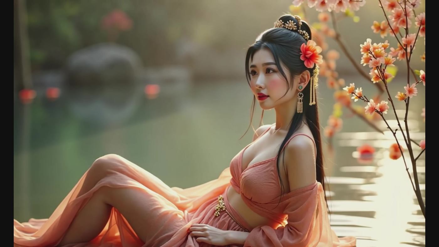 图片[7]-精选[AI Video]Golden Petals _ Eastern Beauty (AI Creation, 4k Version, No Ads)[20P]-草丛看图