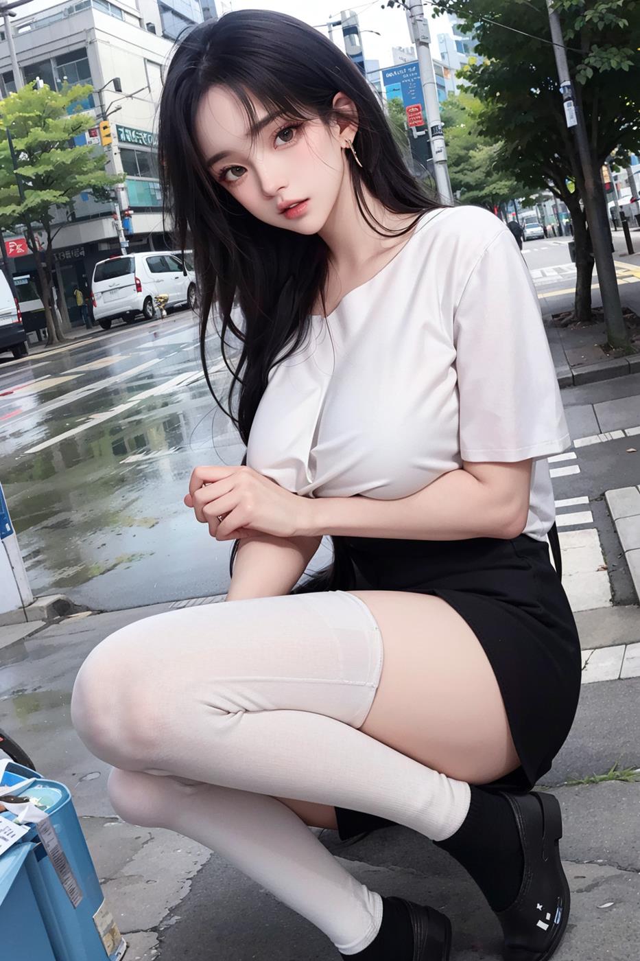 图片[8]-精选[[AI绘画] 051 黑白丝 电车 M腿 大摆诱姿[41P]-草丛看图